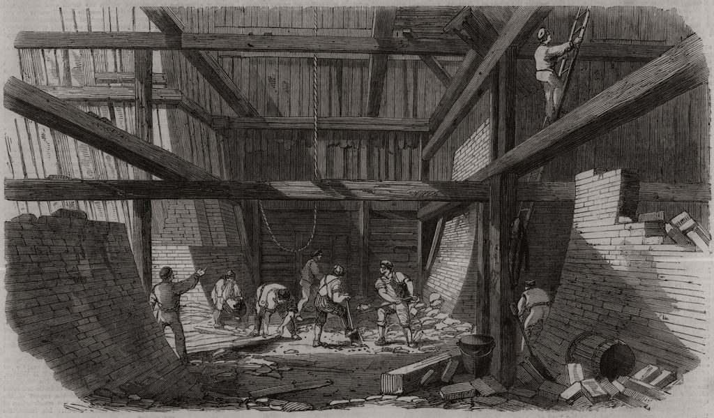 Start of the Metropolitan line railway tunnel at King's Cross. Underground 1860
